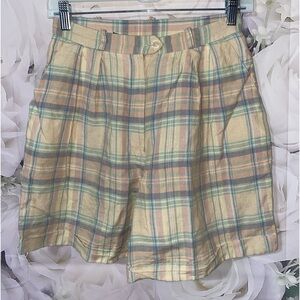 Lauren Ralph Lauren shorts plaid women’s size 6p linen​​​​​​​​​​​​​​​